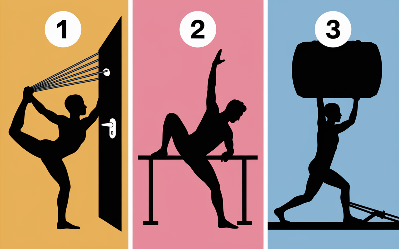 Exercices dos sans barre : bande elastique, traction australienne, rowing objet lourd