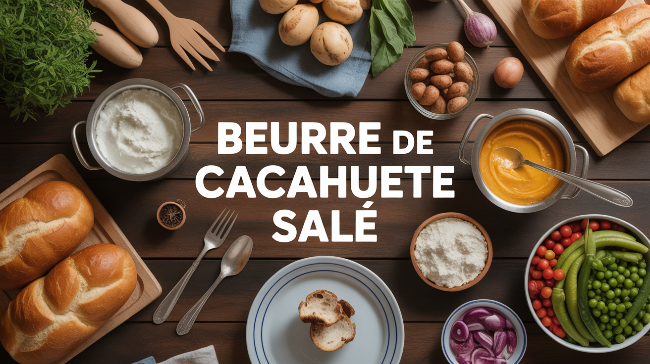 pots beurre de cacahuete sale, recettes salées, table conviviale