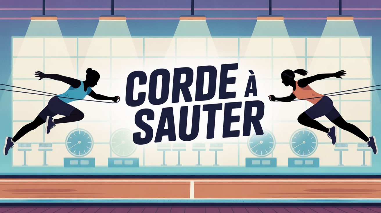 silhouettes sautant corde a sauter salle fitness