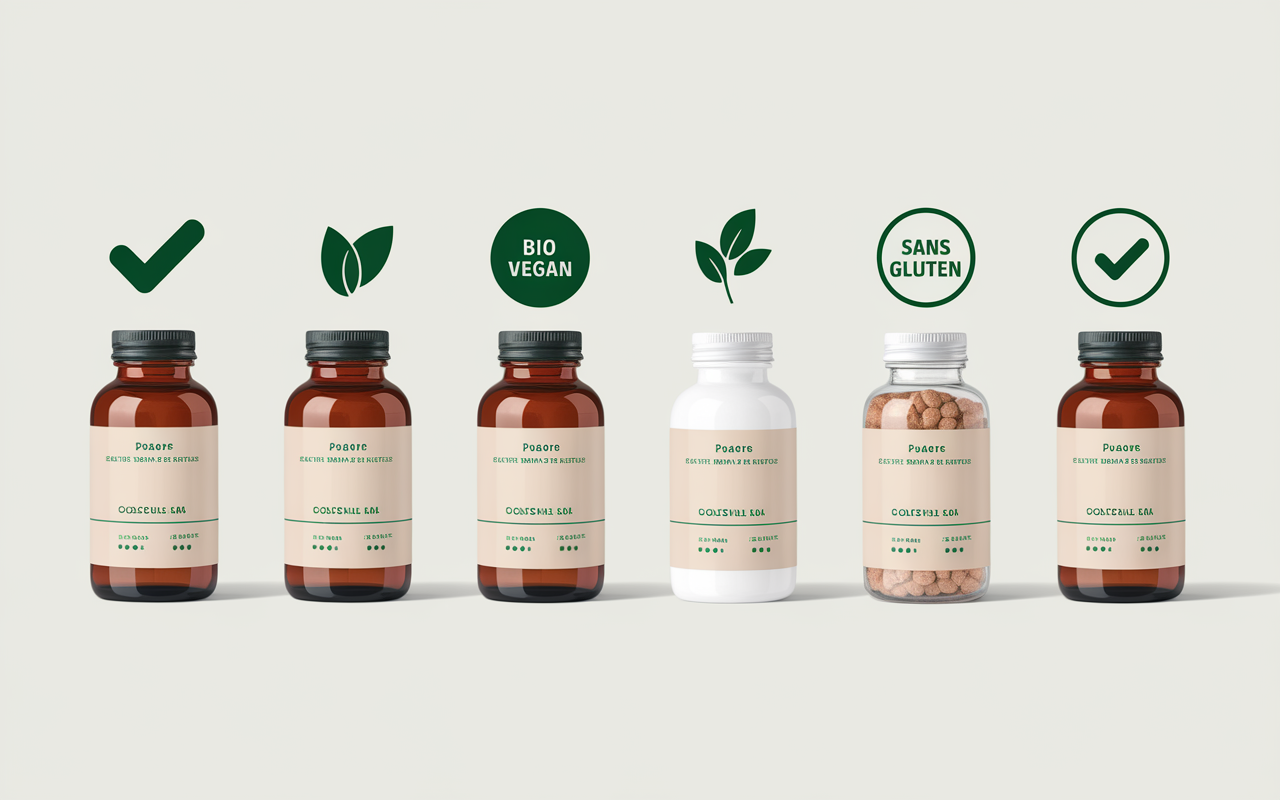 Tableau critères vitamine C pharmacie : dosage, forme, certification