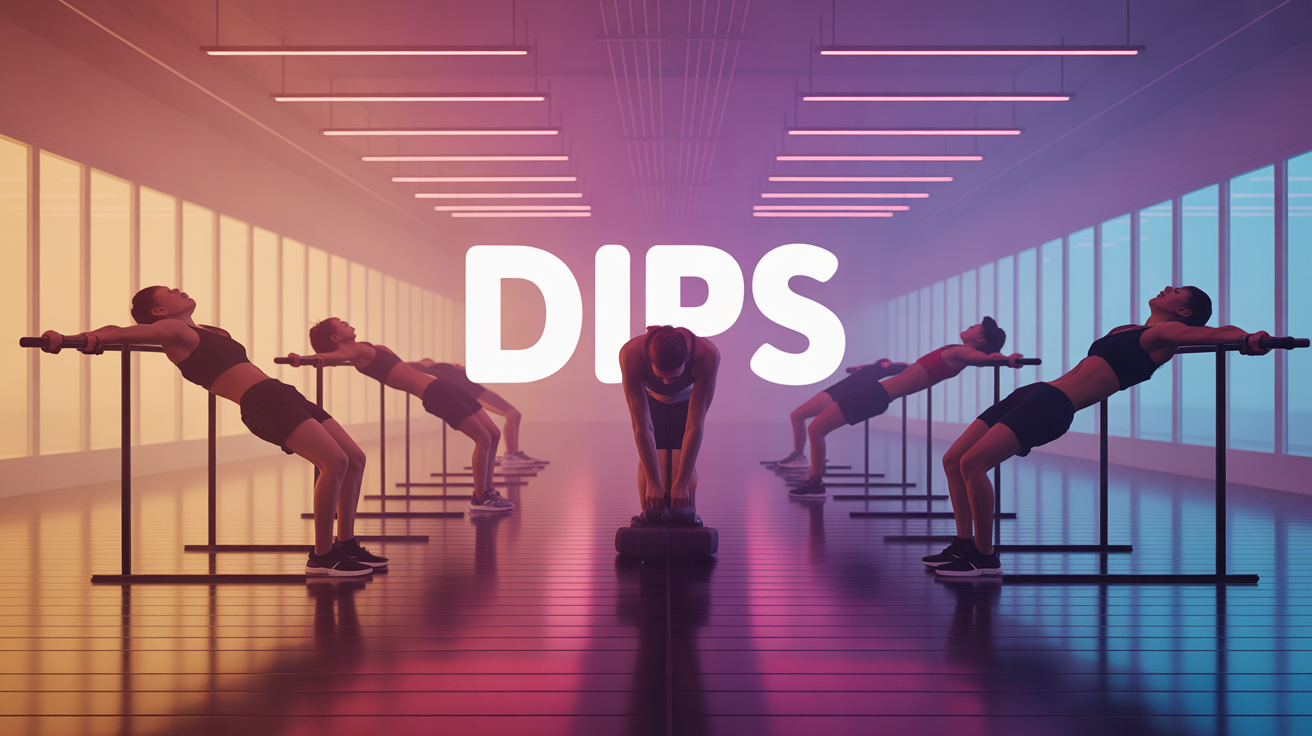 dips sur barres paralleles salle de sport moderne