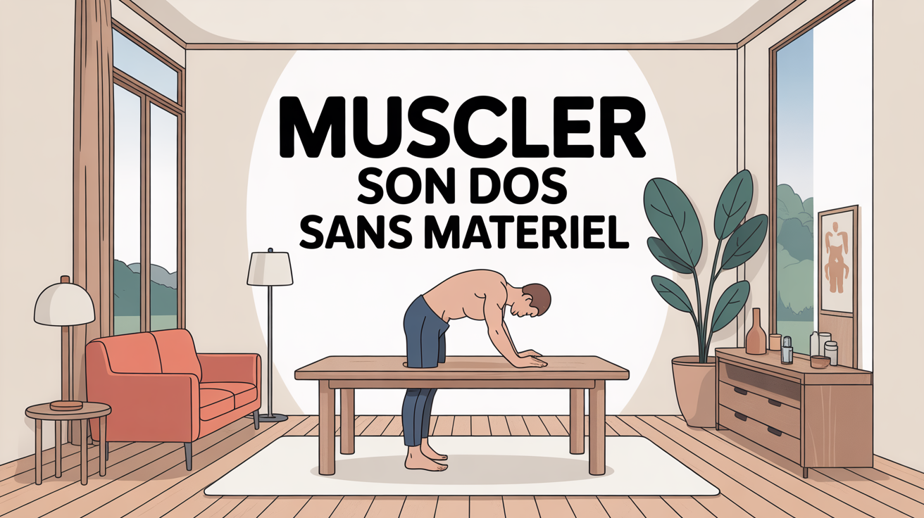 Exercice dos sans materiel sur table solide