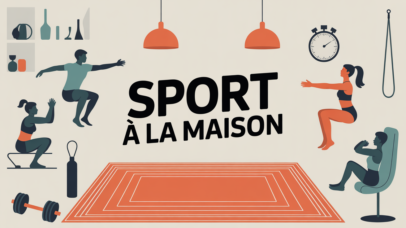 Sport a la maison, exercices, motivation, salon, squats, jumping jacks