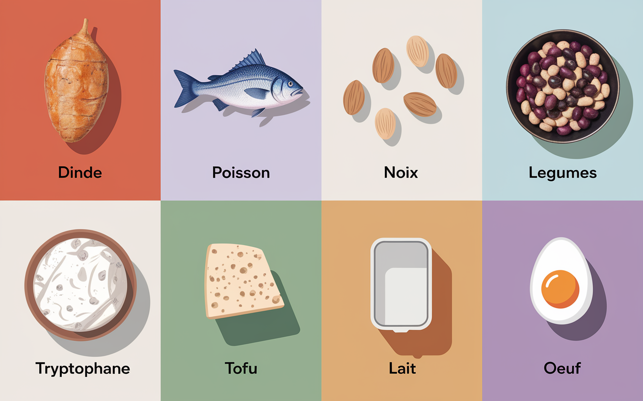 aliments teneur tryptophane comparatif visuel