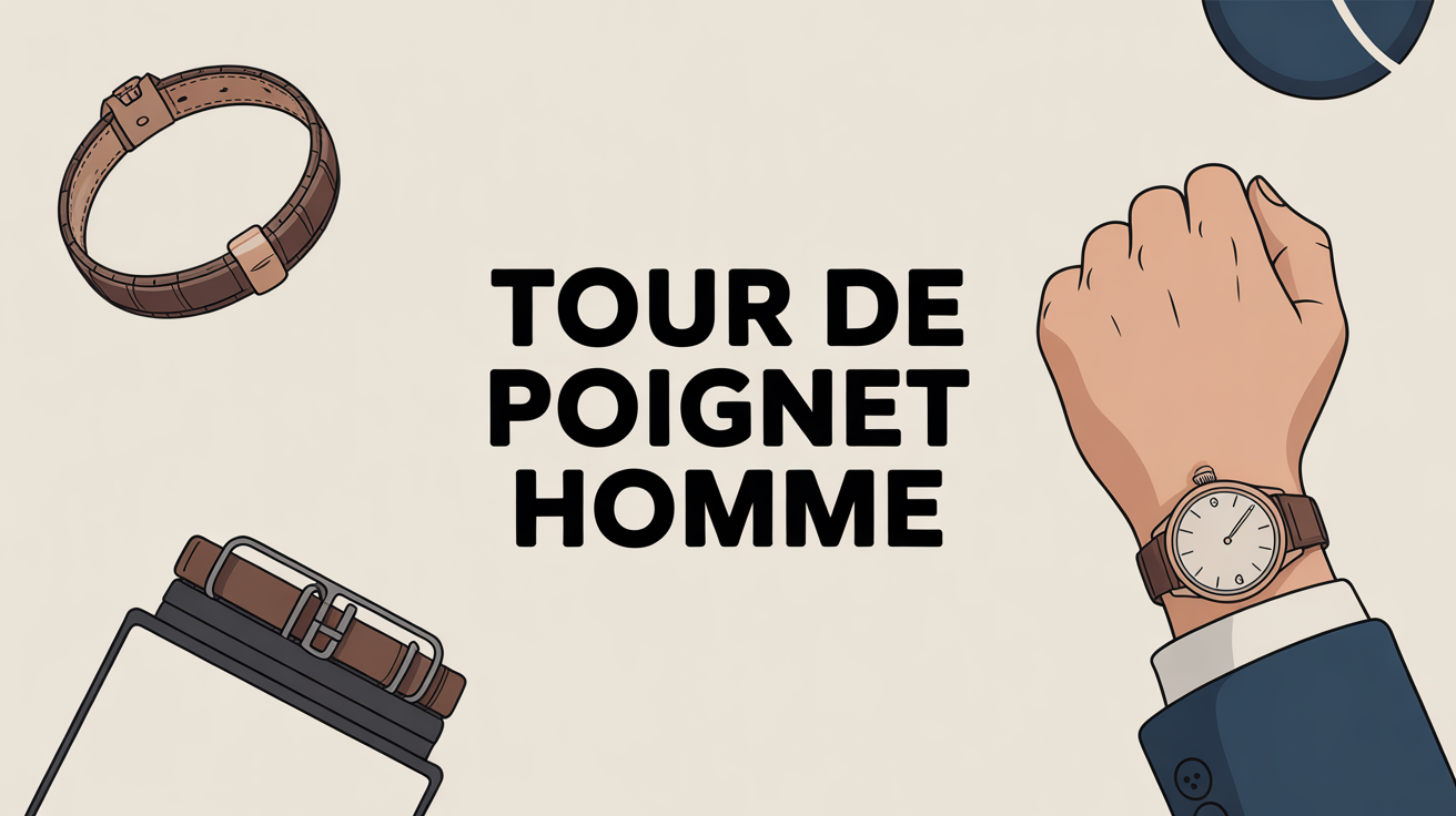 tour de poignet homme avec bracelet et montre