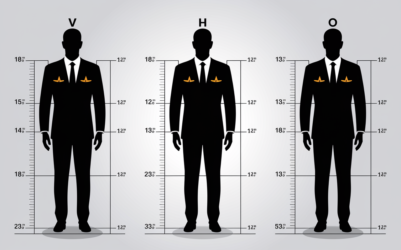 Tableau morphologie masculine V H O mesures
