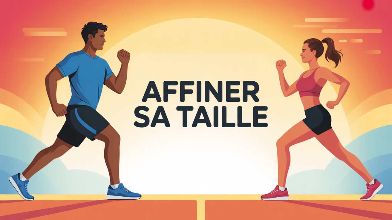 Illustration affiner sa taille silhouette sportive