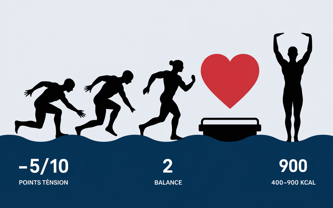 tableau bienfaits natation sante