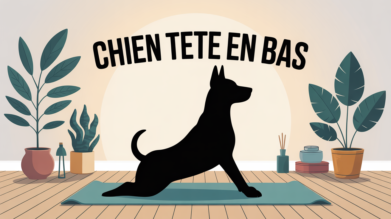 posture chien tete en bas yoga avec accessoires