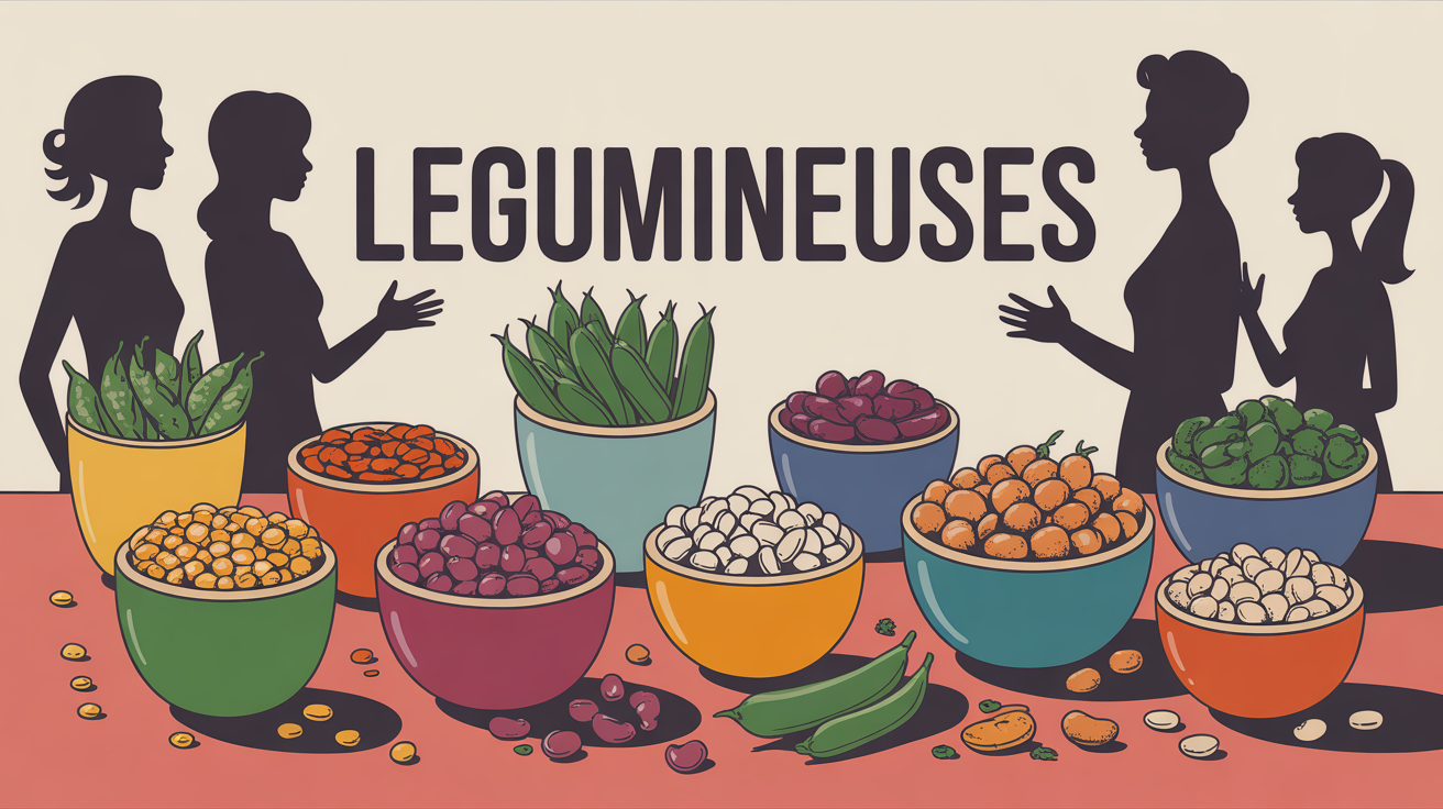 table legumes secs illustration moderne legumineuses