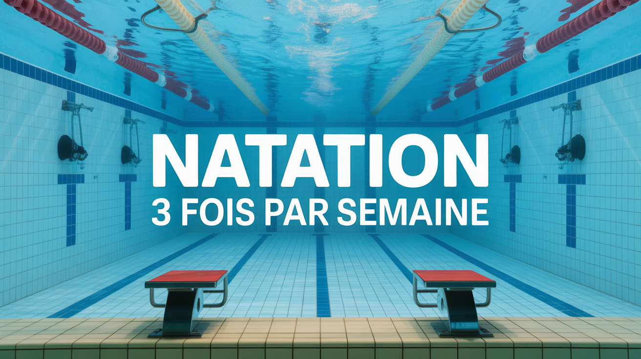 vue piscine natation trois fois semaine