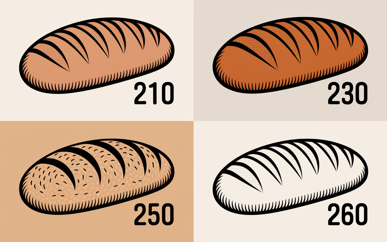tableau quatre pains calories pour pain le moins calorique