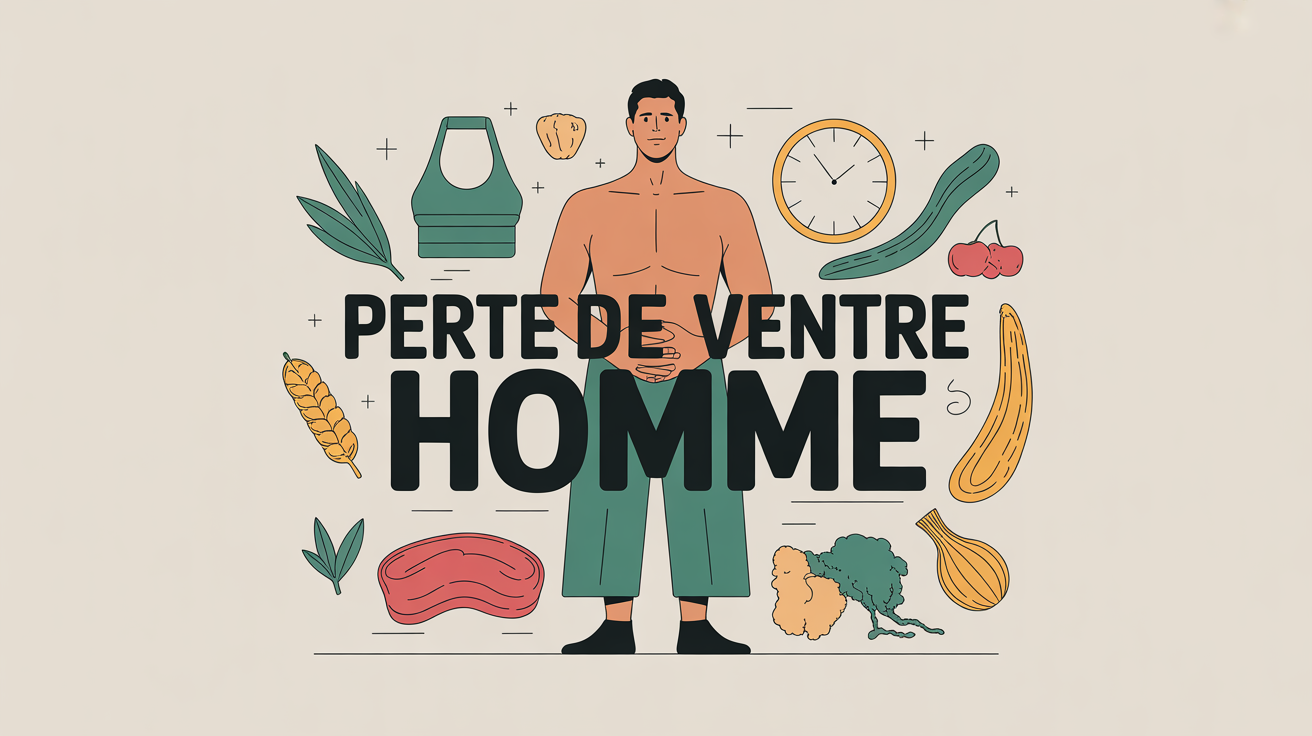 Perte de ventre homme avec conseils visuels