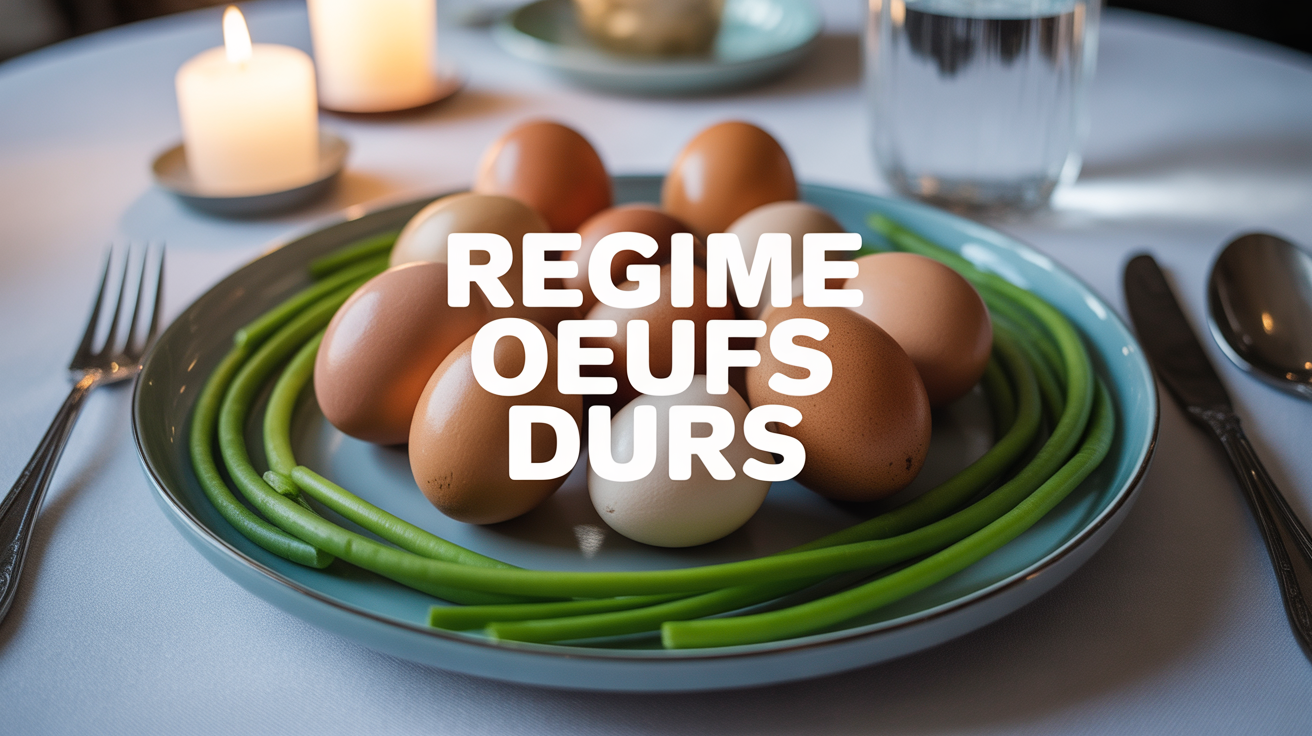 regime oeufs durs assiette et legumes