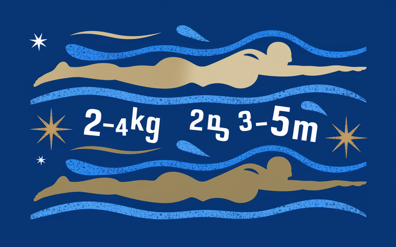 graphique perte poids taille natation