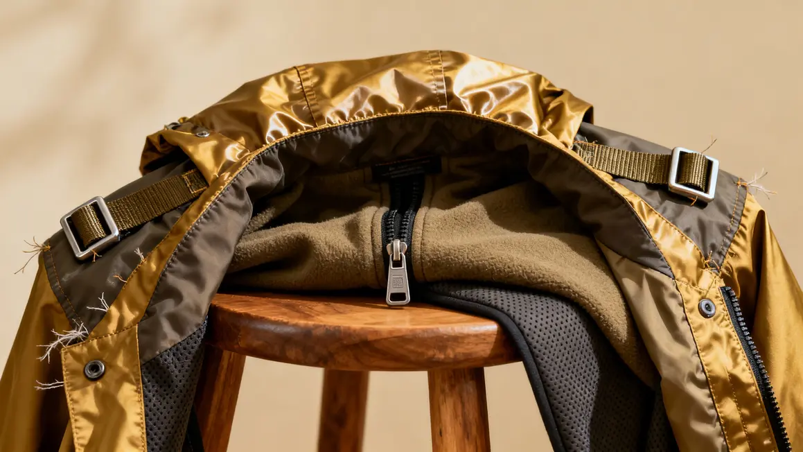 materiaux veste lestee reglable adidas coutures sangles