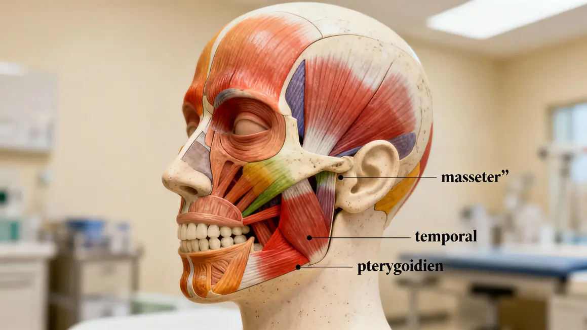 diagramme muscles machoire masseter temporaire pterygoidien