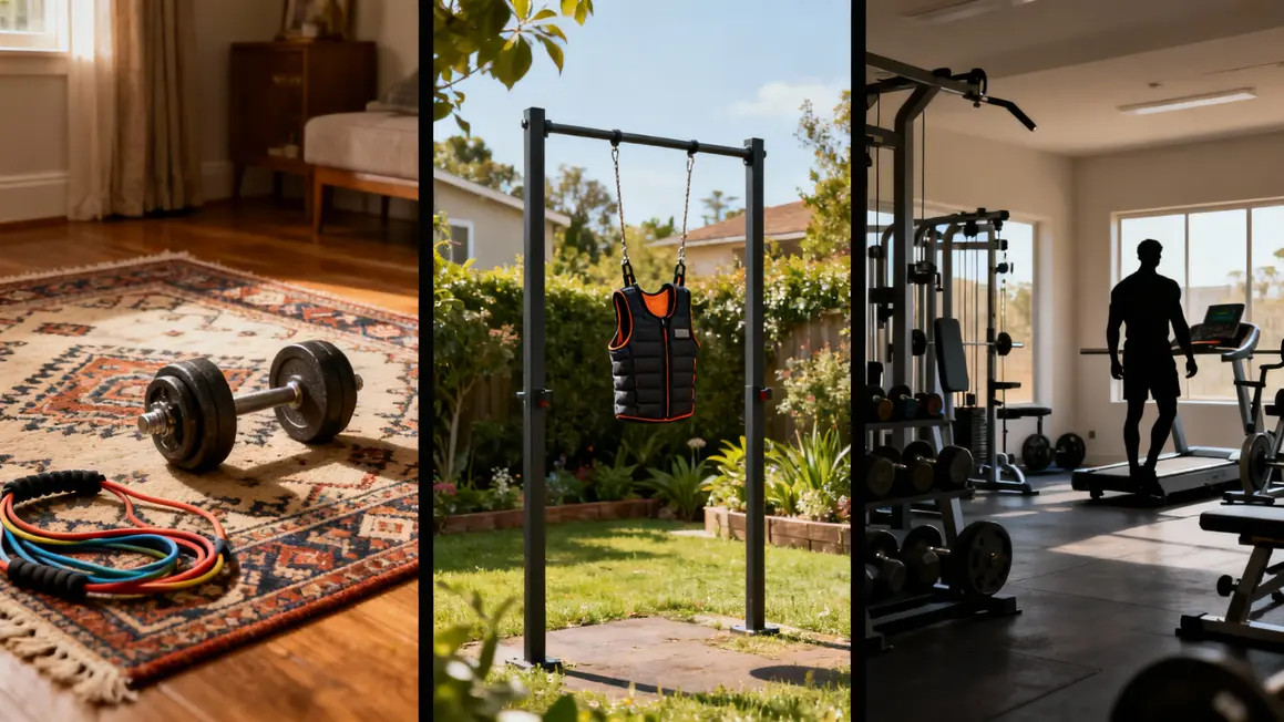 Matériel musculation débutant gilet lesté salle domicile