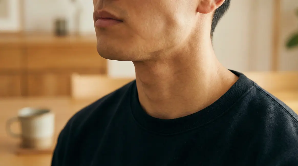 bas du visage muscles jawline photo réaliste