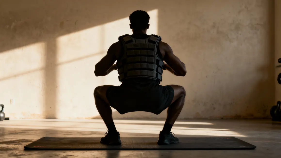 prise de masse squats gilet leste ajustable