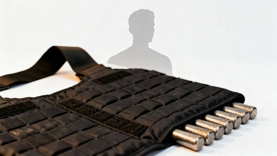 Gilet lesté Sveltus 10kg lests ajustables vue détail
