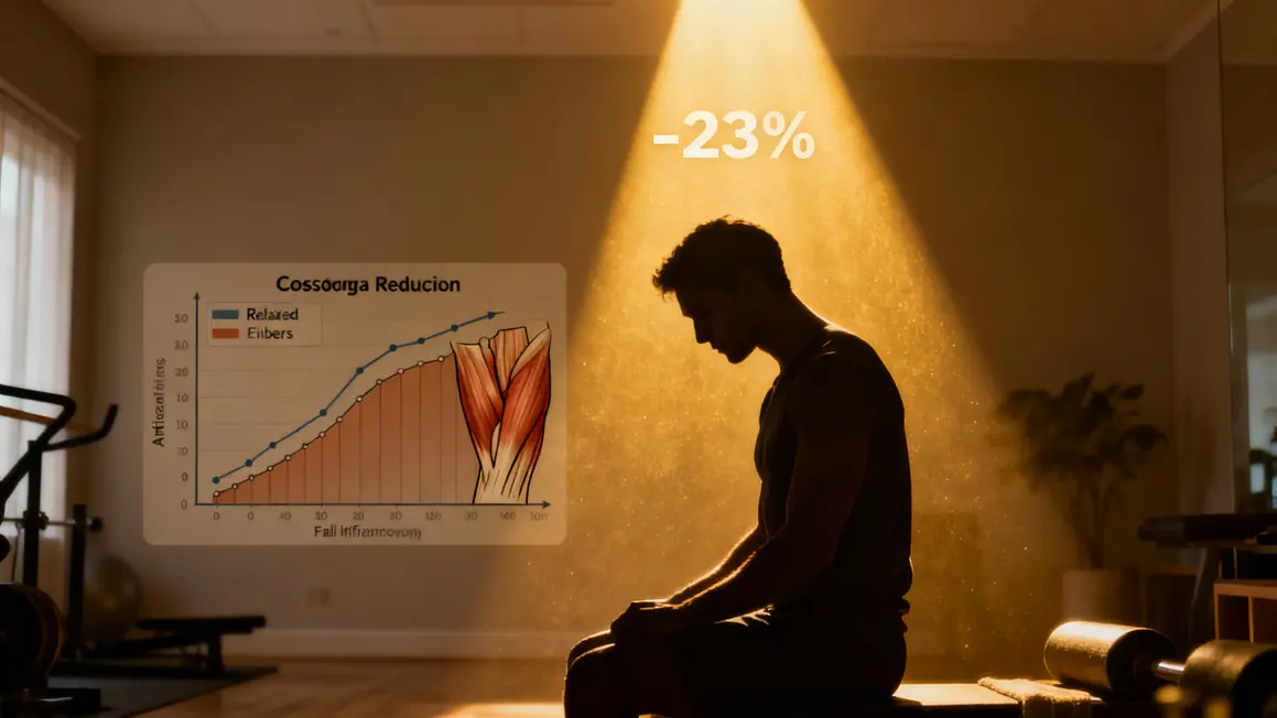 Graphique baisse cortisol muscles récupération
