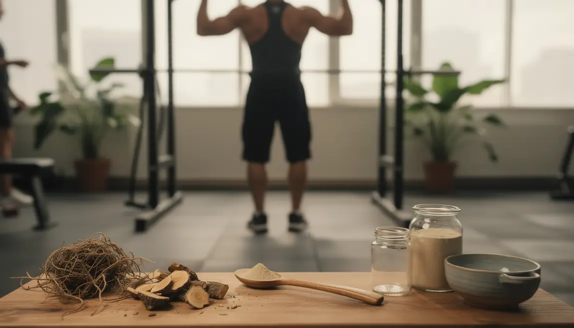 Muscle de dos avec ashwagandha salle de sport