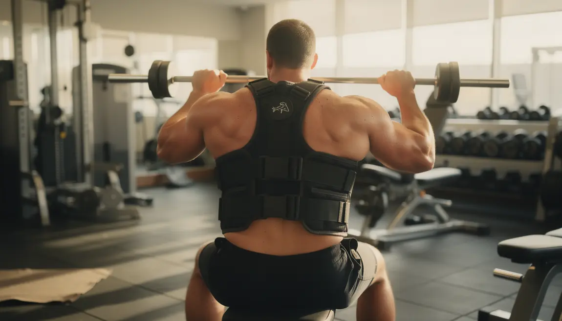 sportif avec gilet leste travaille haut des pectoraux banc incliné