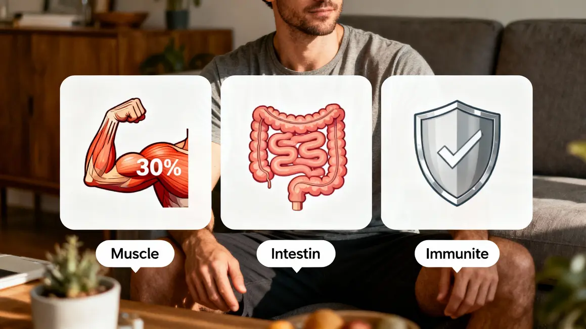 glutamine benefices musculation recuperation intestin immunite