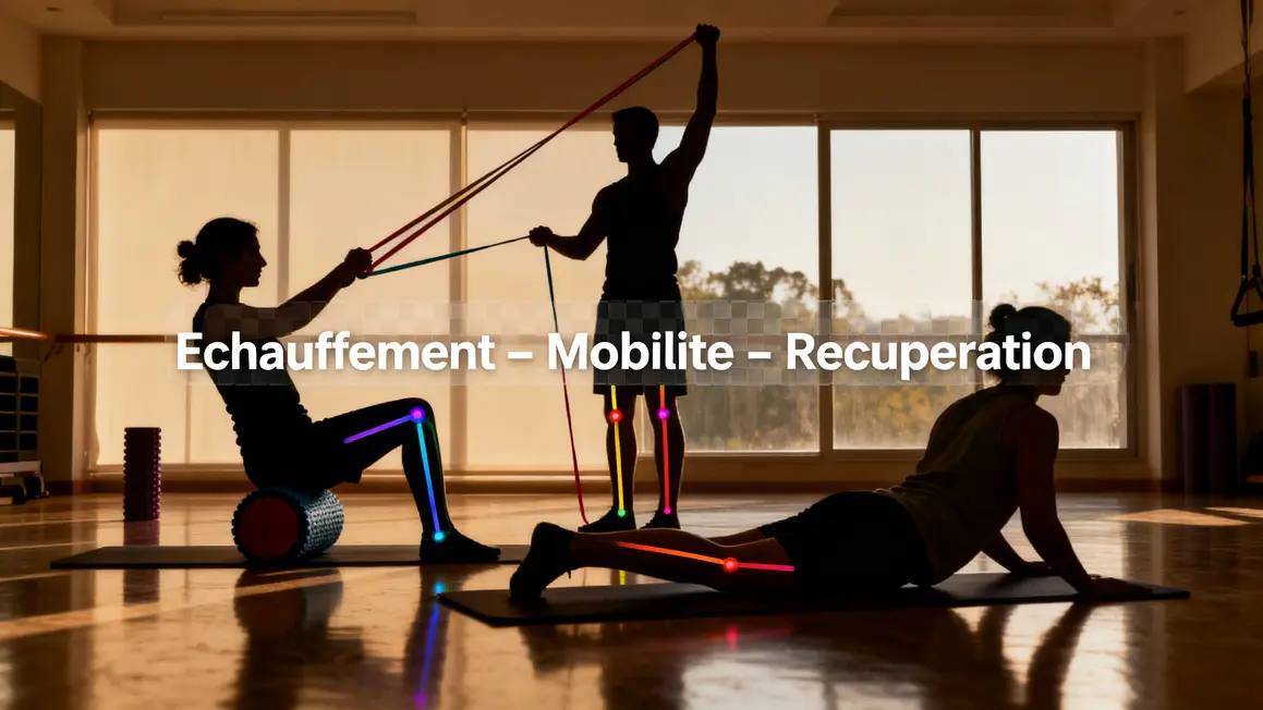 Silhouettes echauffement musculation et recuperation prevention blessures