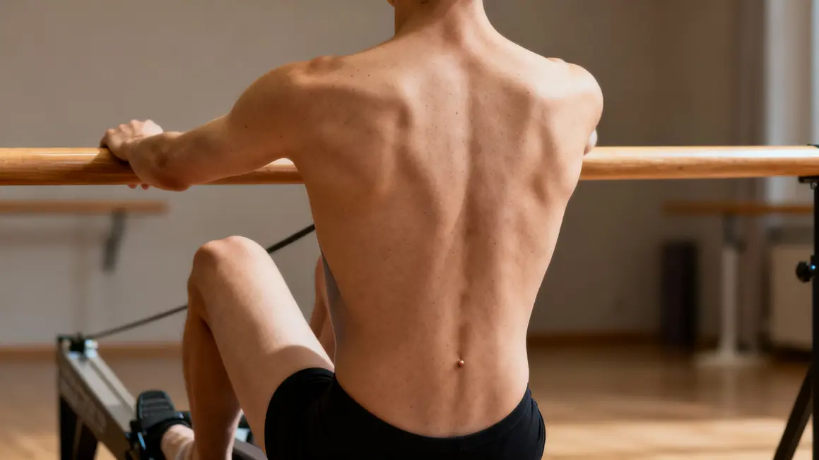 posture rowing a la barre angle 45 degres dos plat