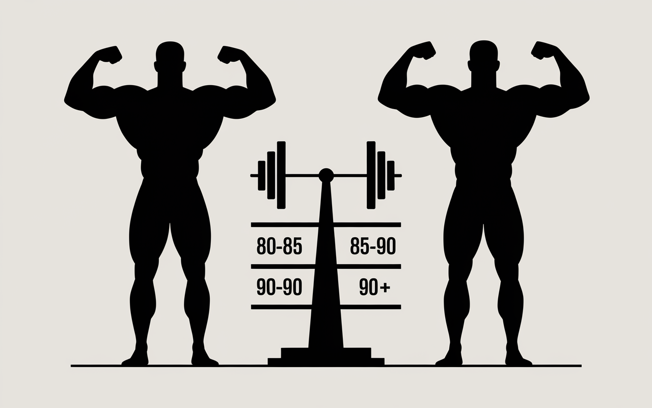 poids ideal homme 1m80 sportif silhouettes musculeuses balance