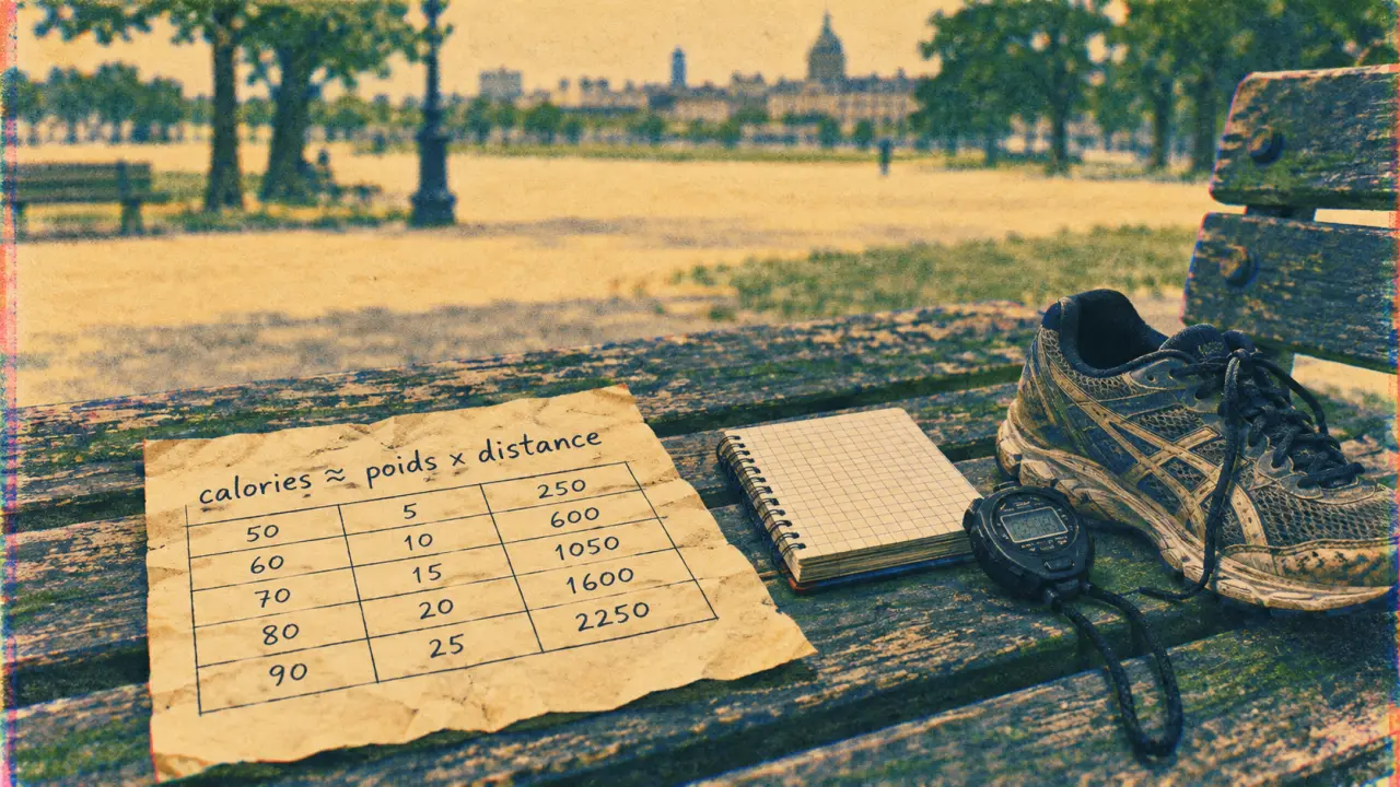 Calories course a pieds : formule poids x distance