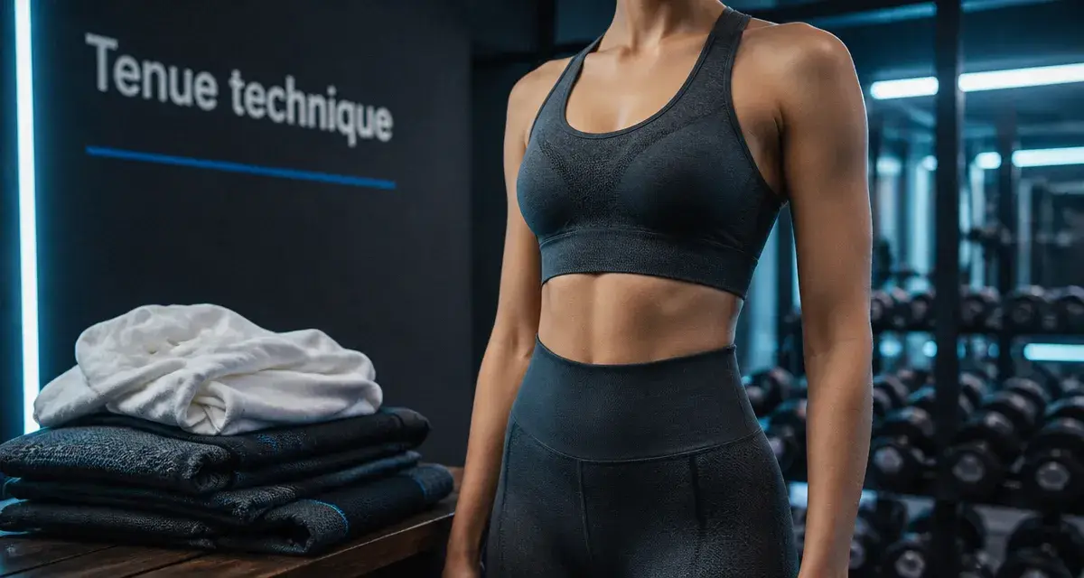 Vetement pour salle de sport : brassière seamless et legging respirant